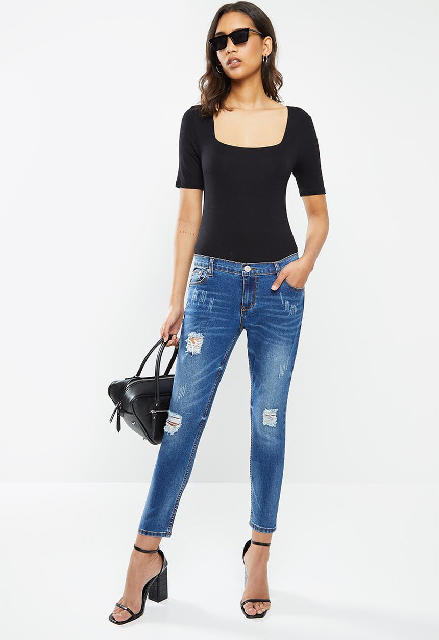 Glamorous - Knee slash skinny - blue