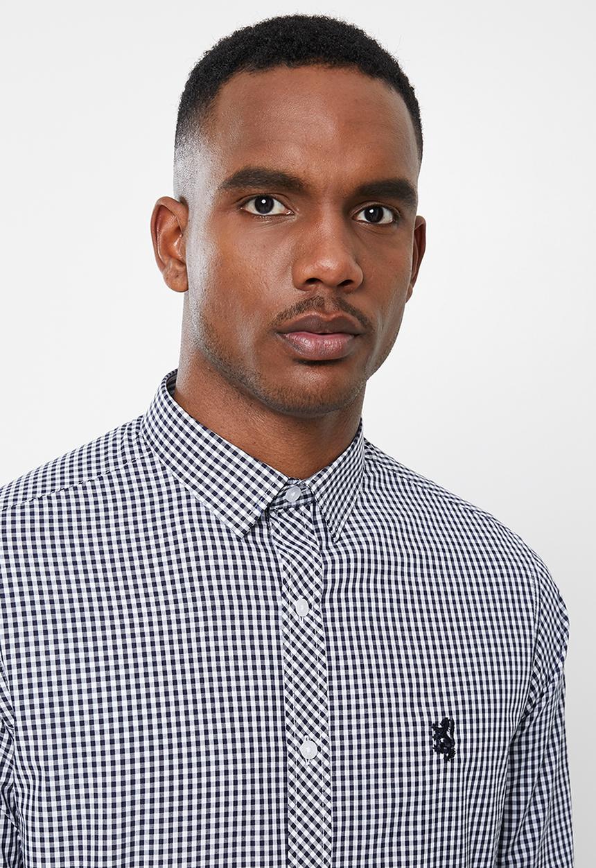 Pringle of Scotland - Devin long sleeve styled - navy & white