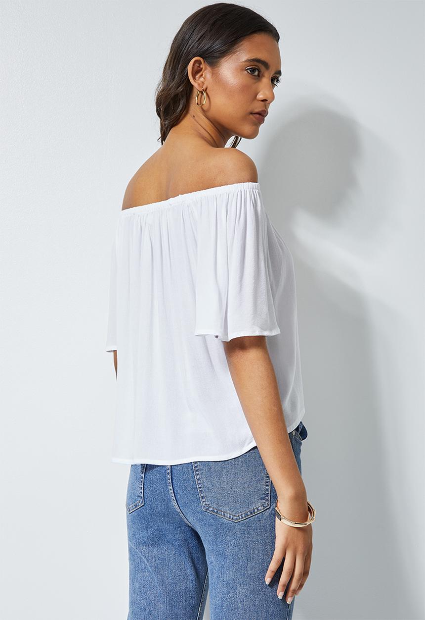 Superbalist - Basic off the shoulder blouse - white