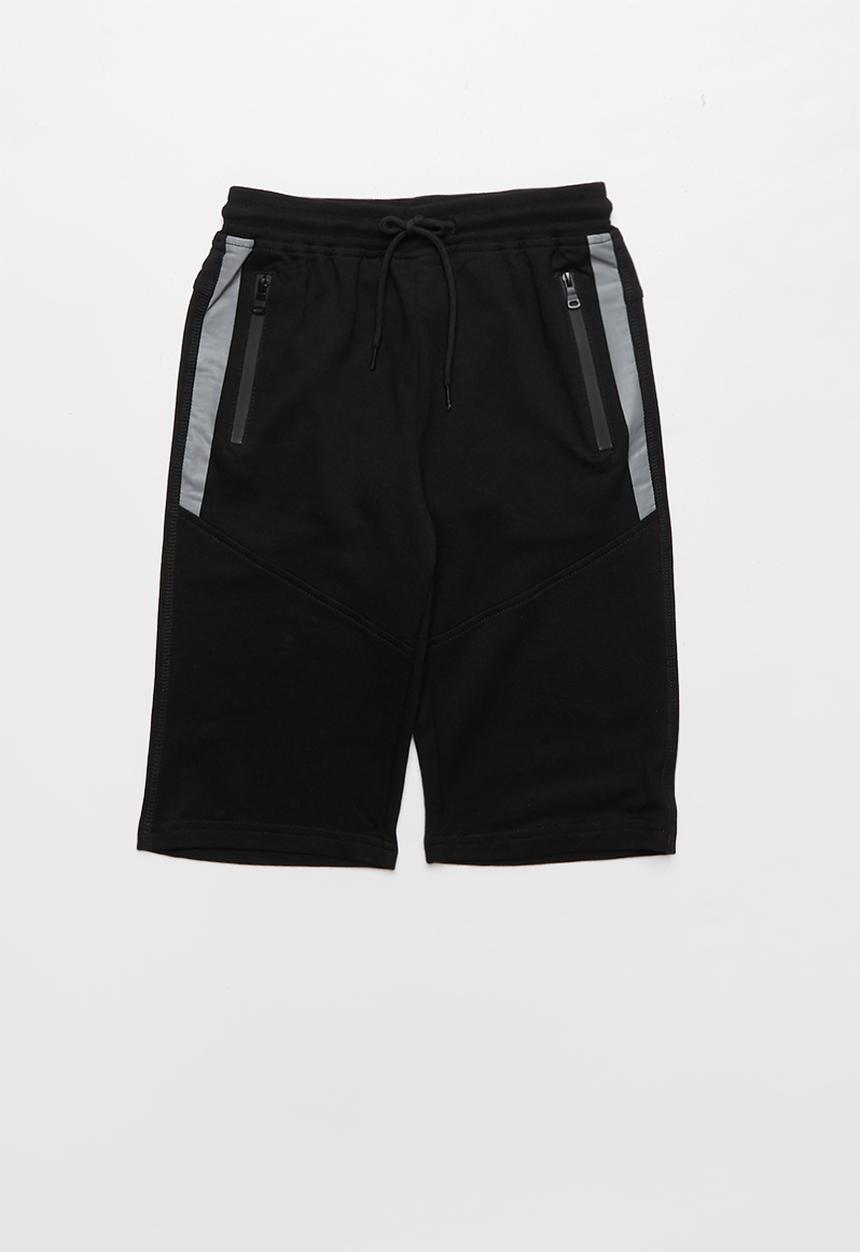 Rebel Republic - Boys styled sweatshorts - black & grey