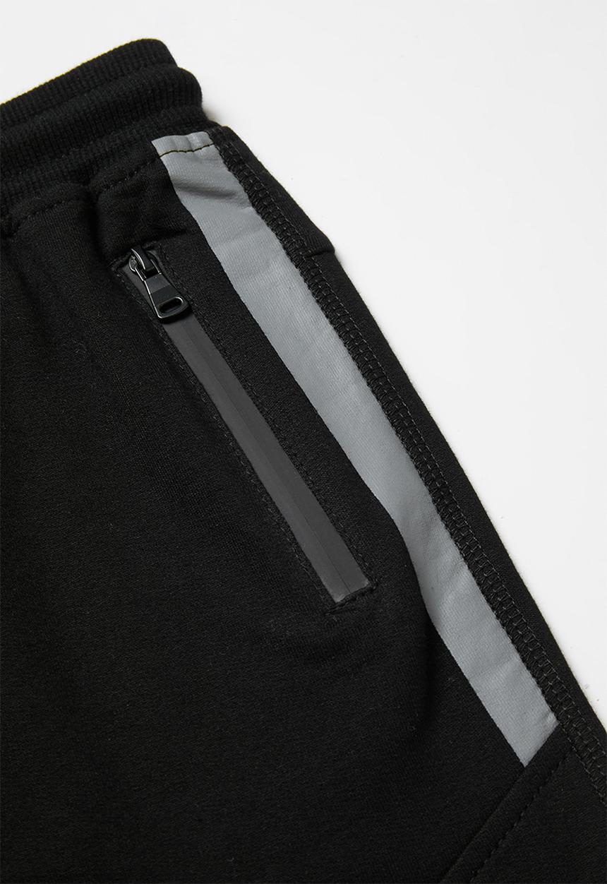 Rebel Republic - Boys styled sweatshorts - black & grey