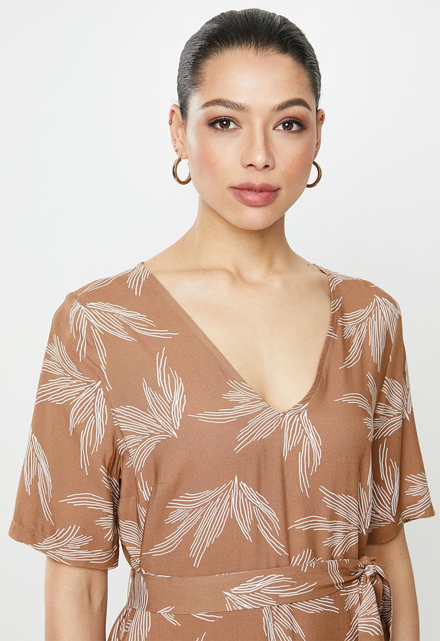 edit - Woven ll tunic dress - tan
