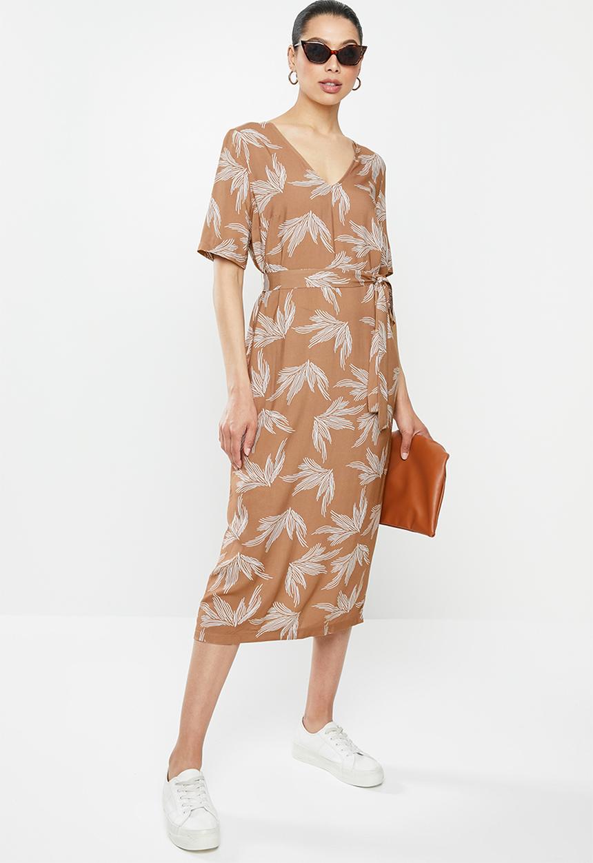 edit - Woven ll tunic dress - tan