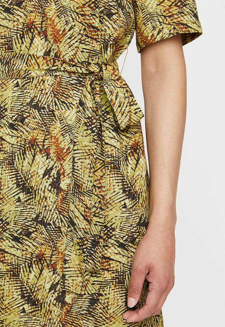 edit - Woven ll tunic dress - yellow & brown 