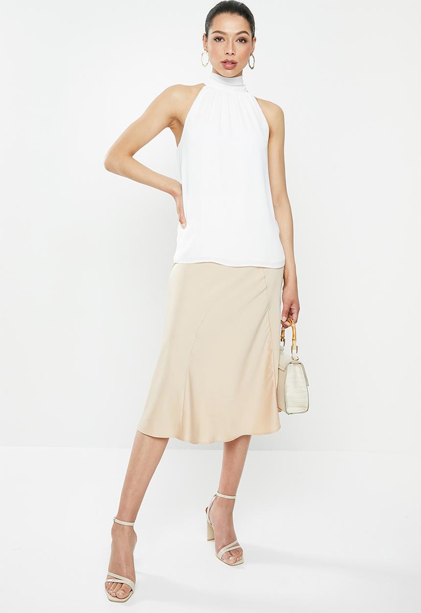 MILLA - Halter tie blouse - ivory