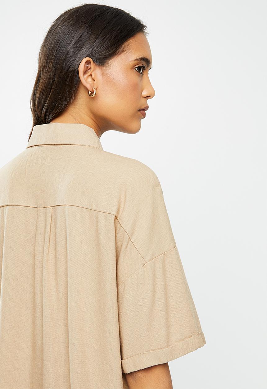 Vero Moda - Pina wide 2/4 shirt - neutral 
