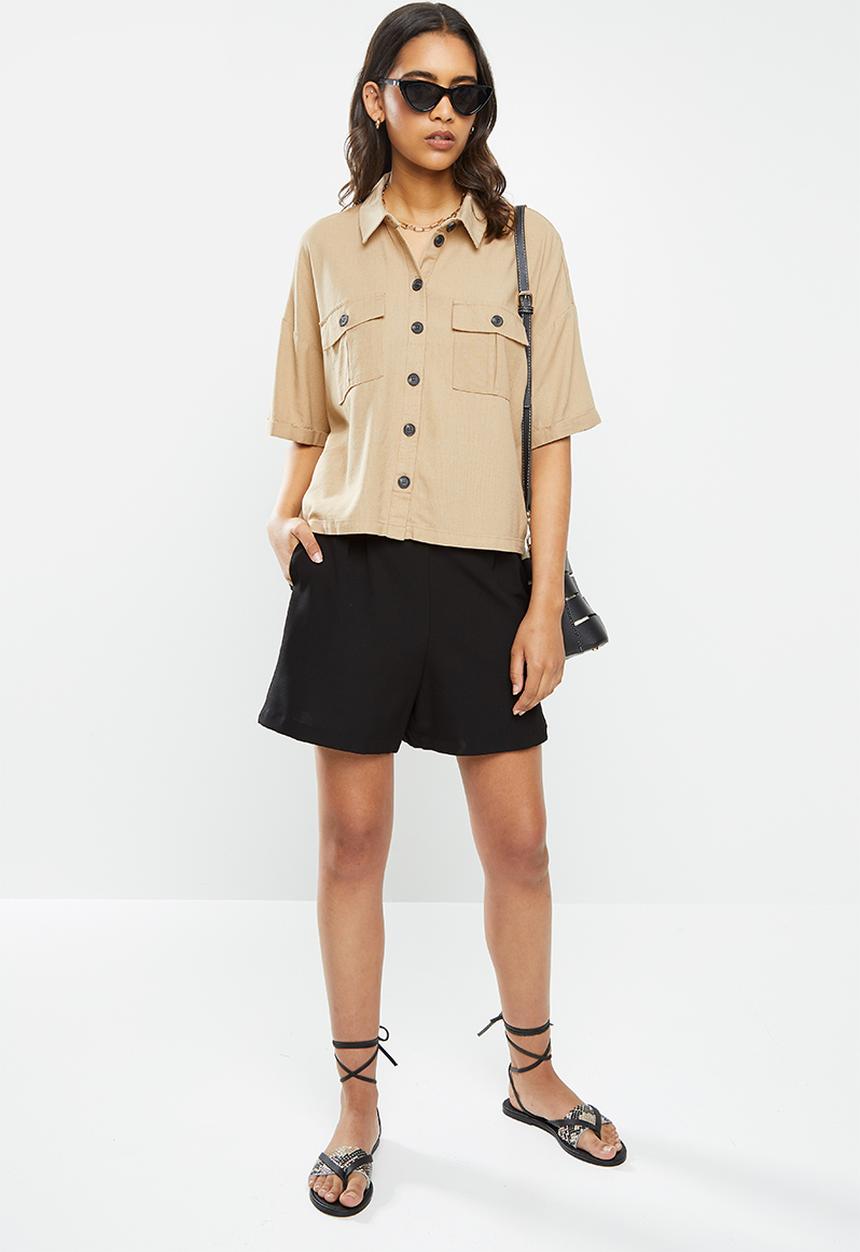Vero Moda - Pina wide 2/4 shirt - neutral 