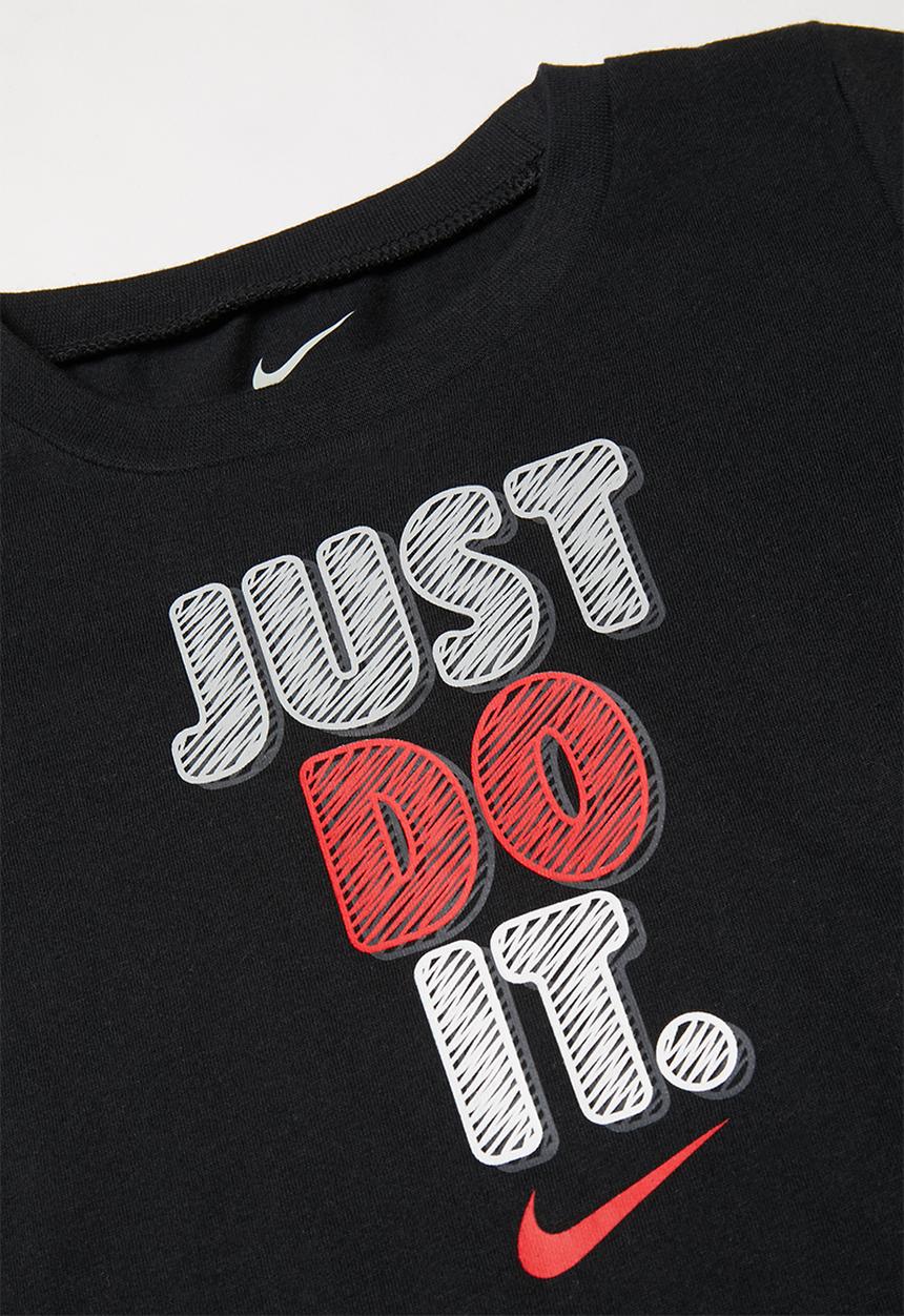 Nike - Nike boys short sleeve tee pant set - black & grey