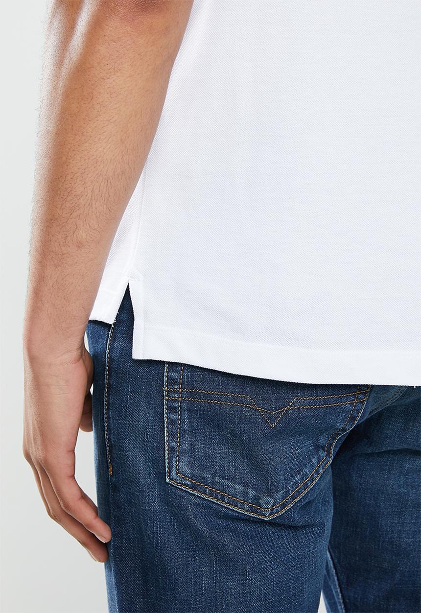 Diesel  - T-skatt-b3 polo shirt - white