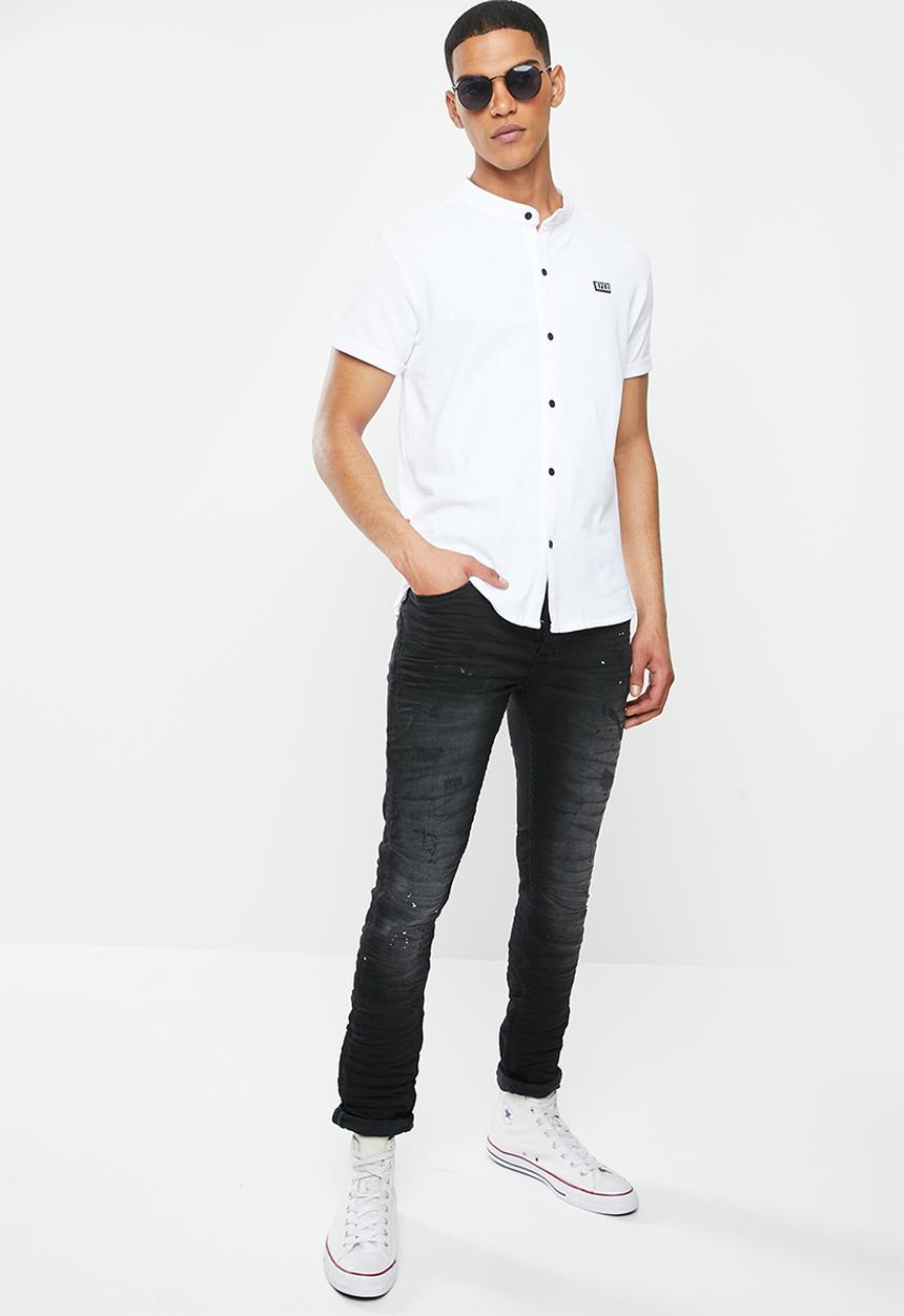 S.P.C.C - Basquiat premium feather jeans - black