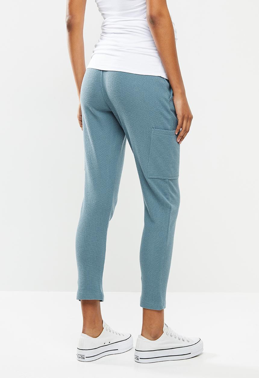 Missguided - Maternity waffle side pocket jogger - blue