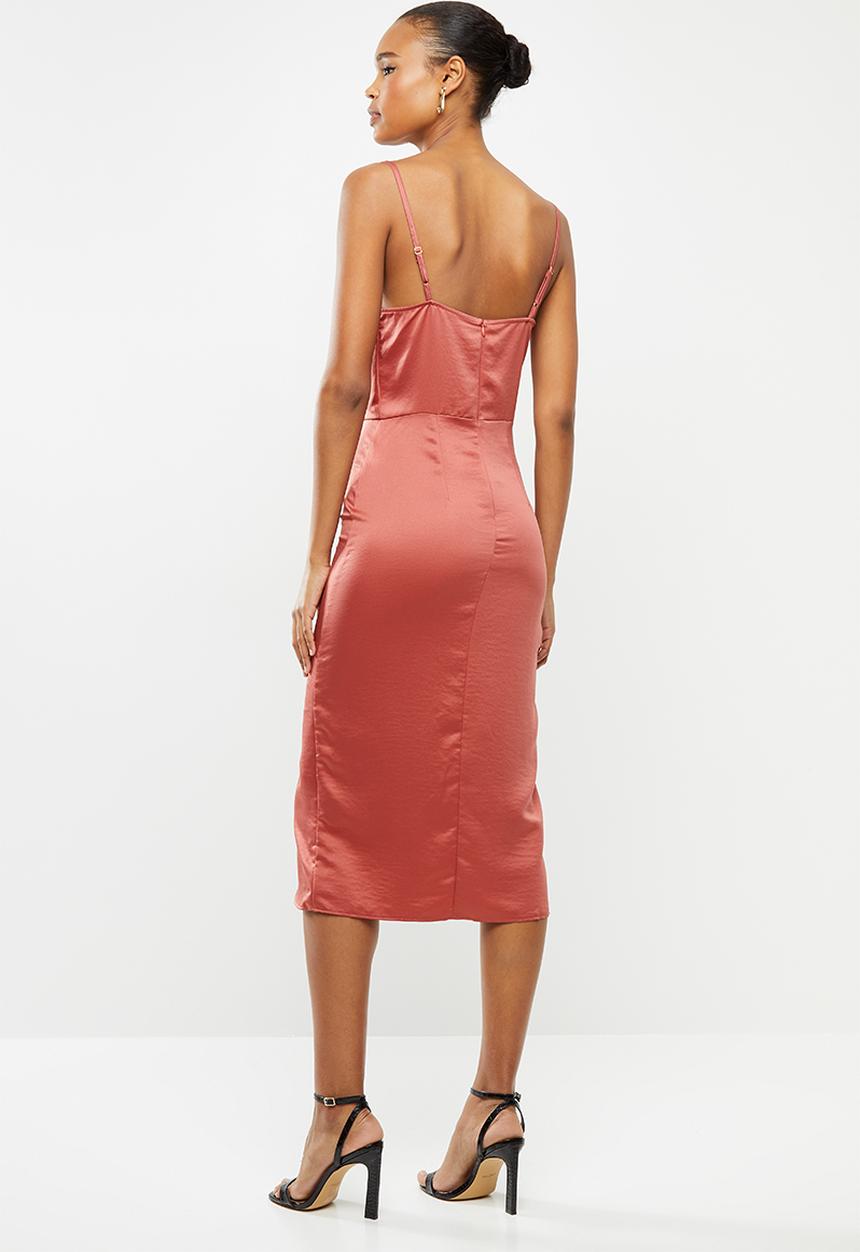 MILLA - Satin wrap dress - pink