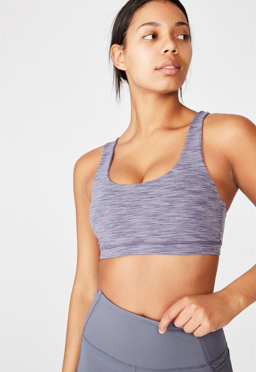 Cotton On - Strappy sports crop - purple