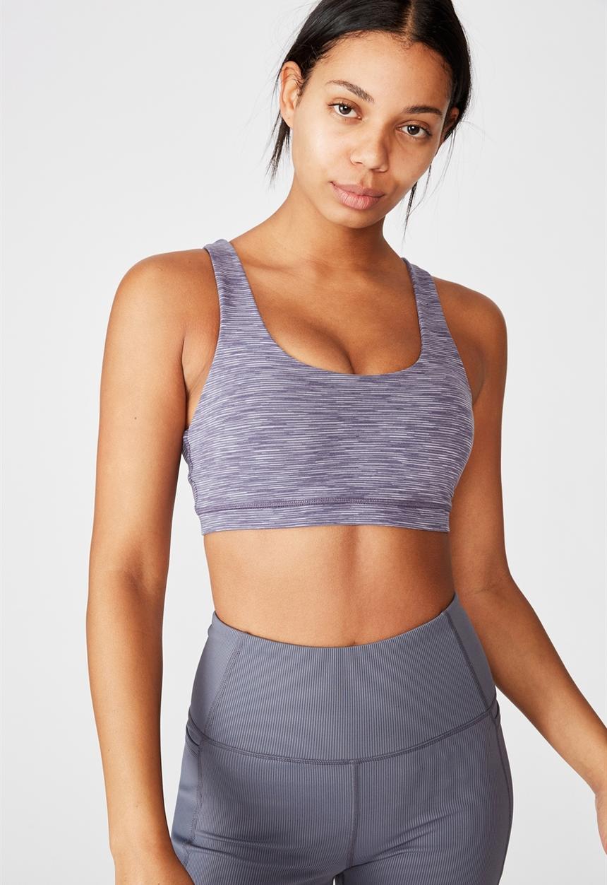 Cotton On - Strappy sports crop - purple