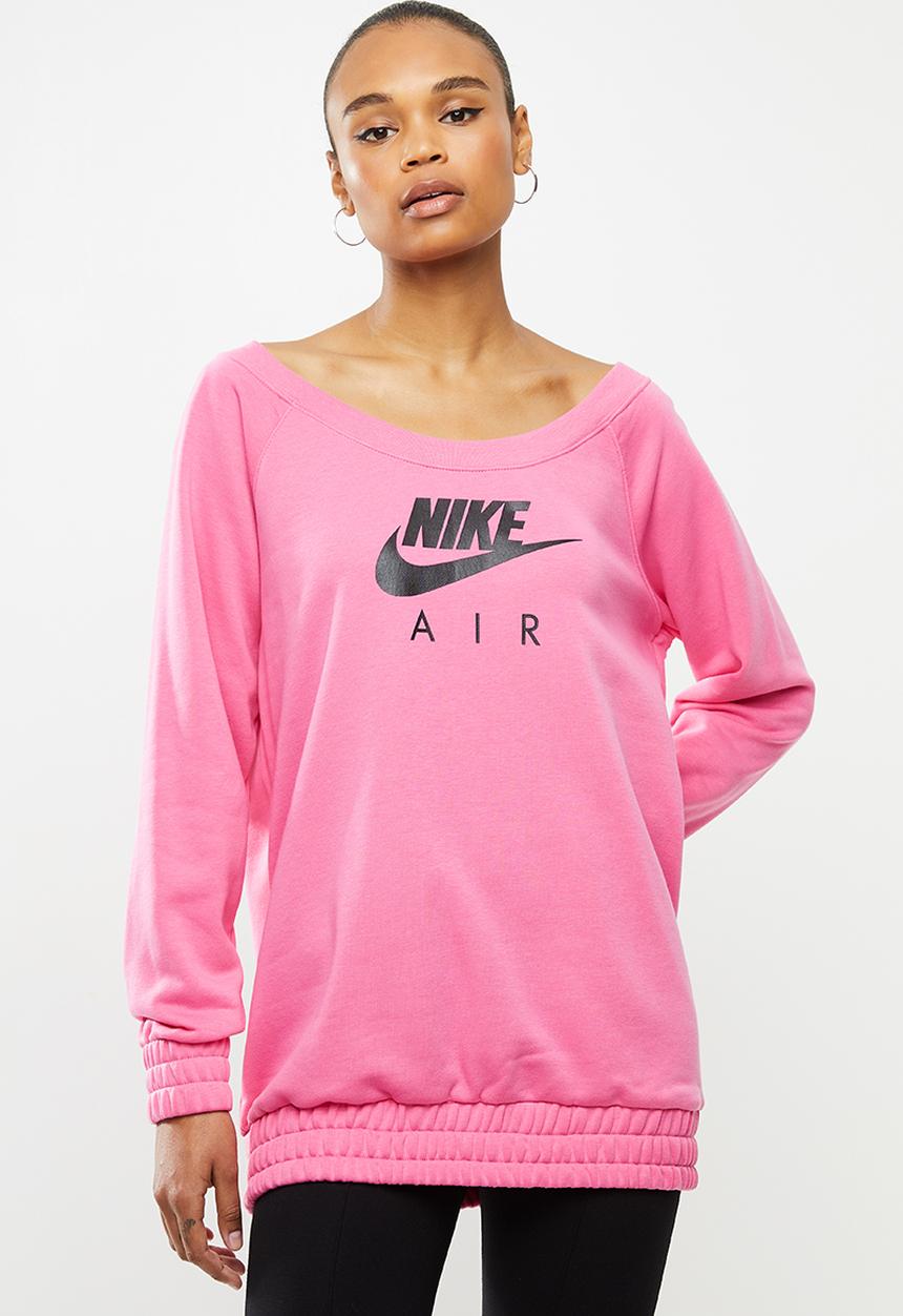 Nike - Women nsw air crew os flc - pink & black