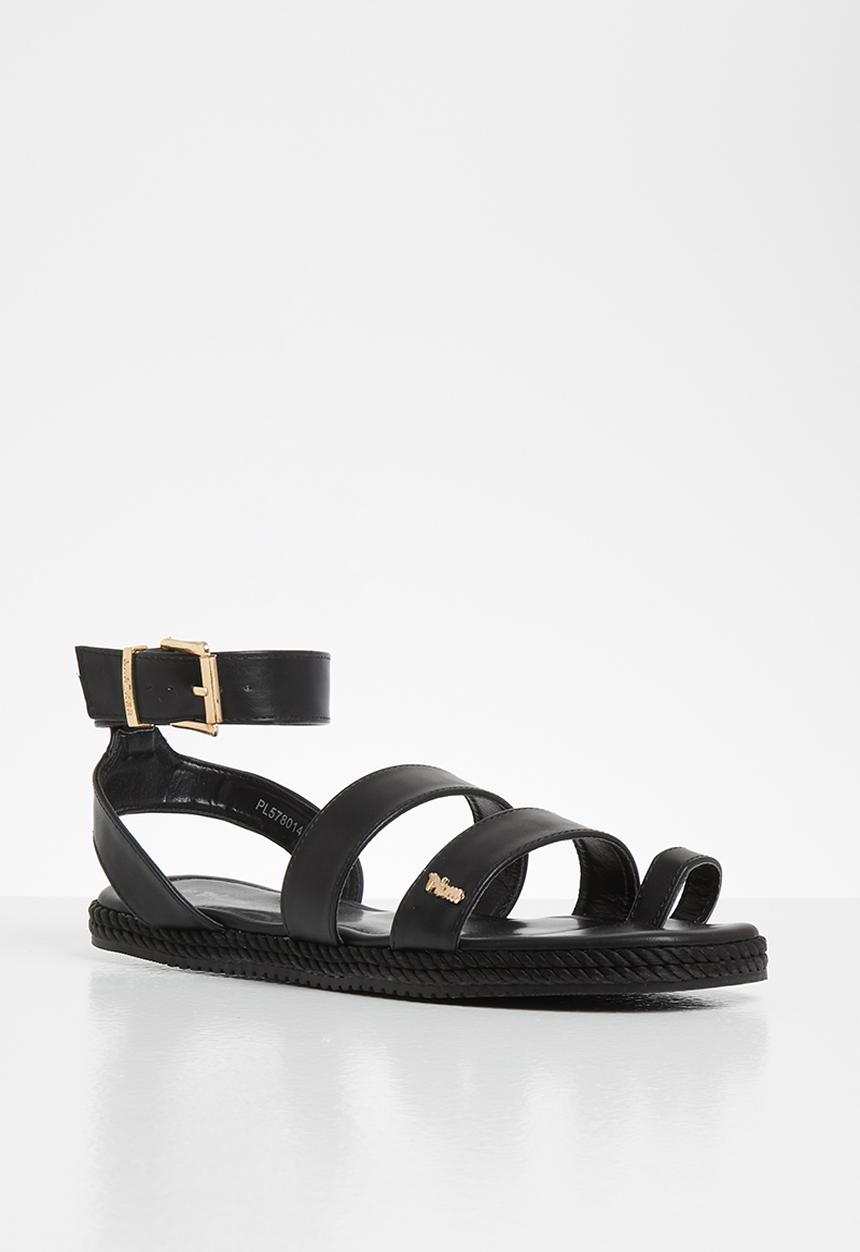 Plum - Sanna sandal - black