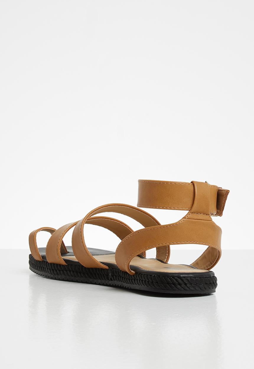 Plum - Sanna sandal - tan