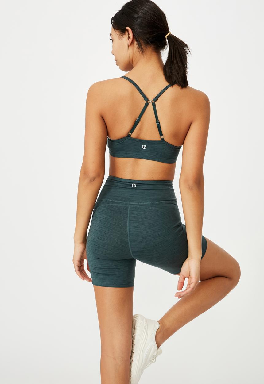 Cotton On - Workout yoga crop - dark green 