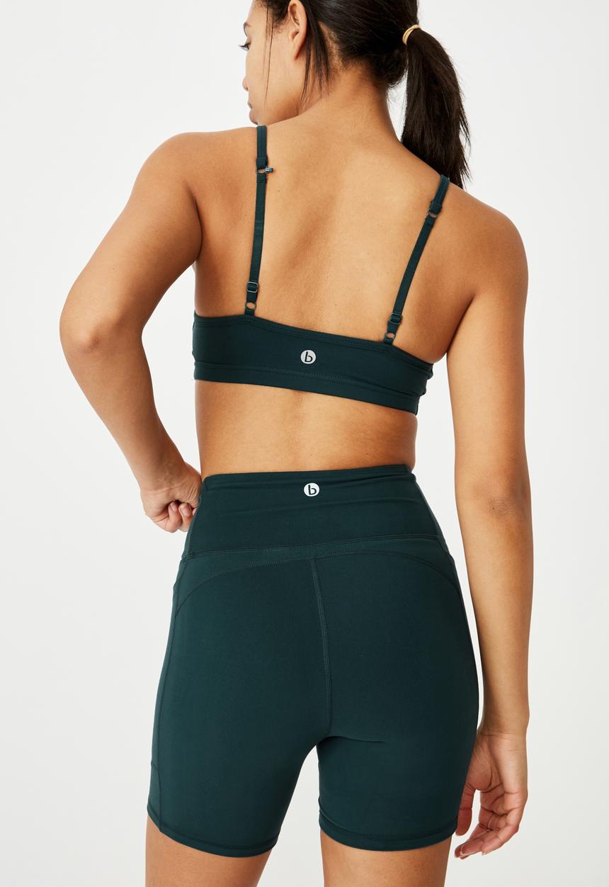 Cotton On - Workout yoga crop - dark green 
