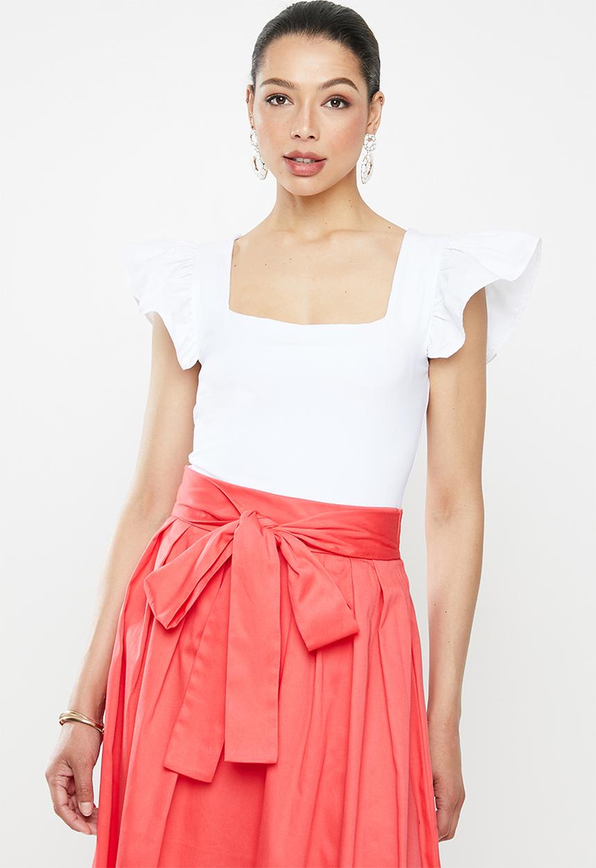 MILLA - Ruffle squareneck bodysuit 