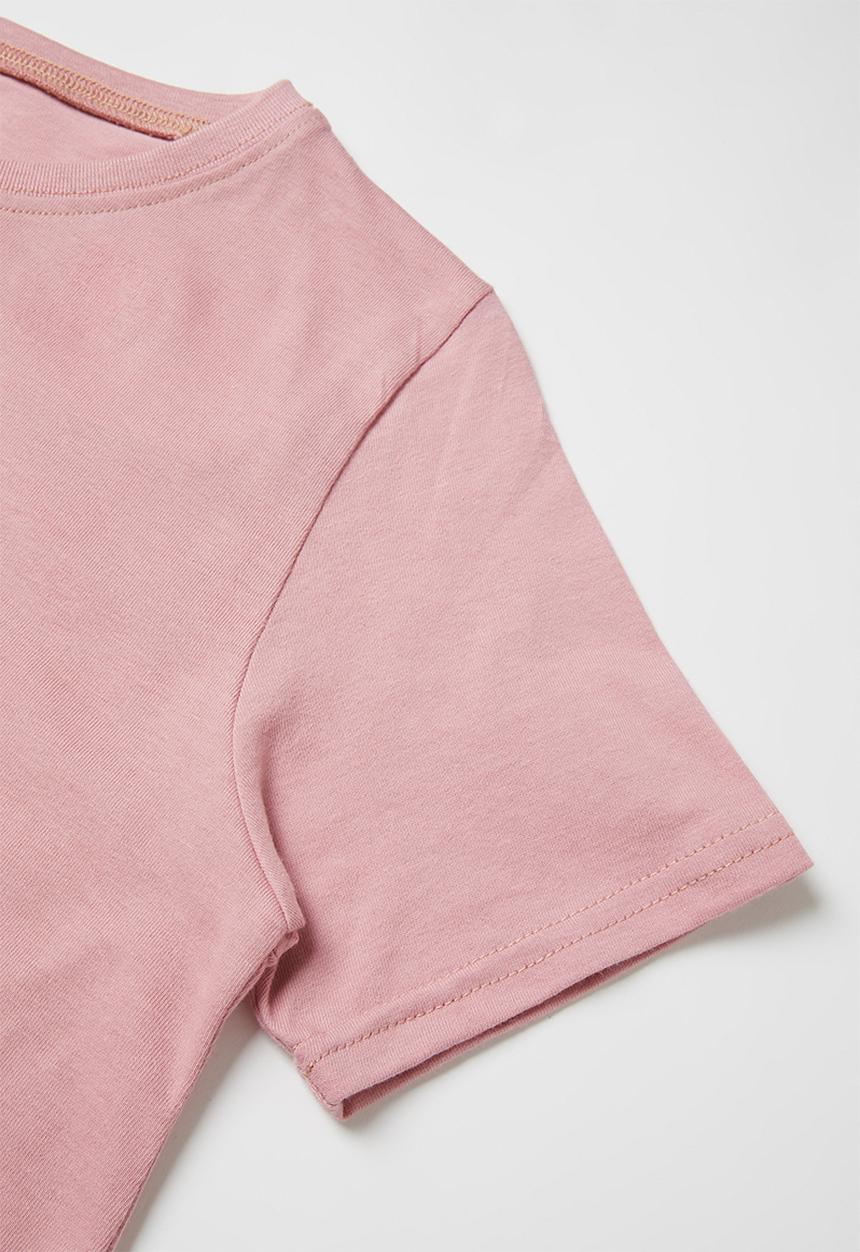 Rebel Republic - Girls printed crop top - pink