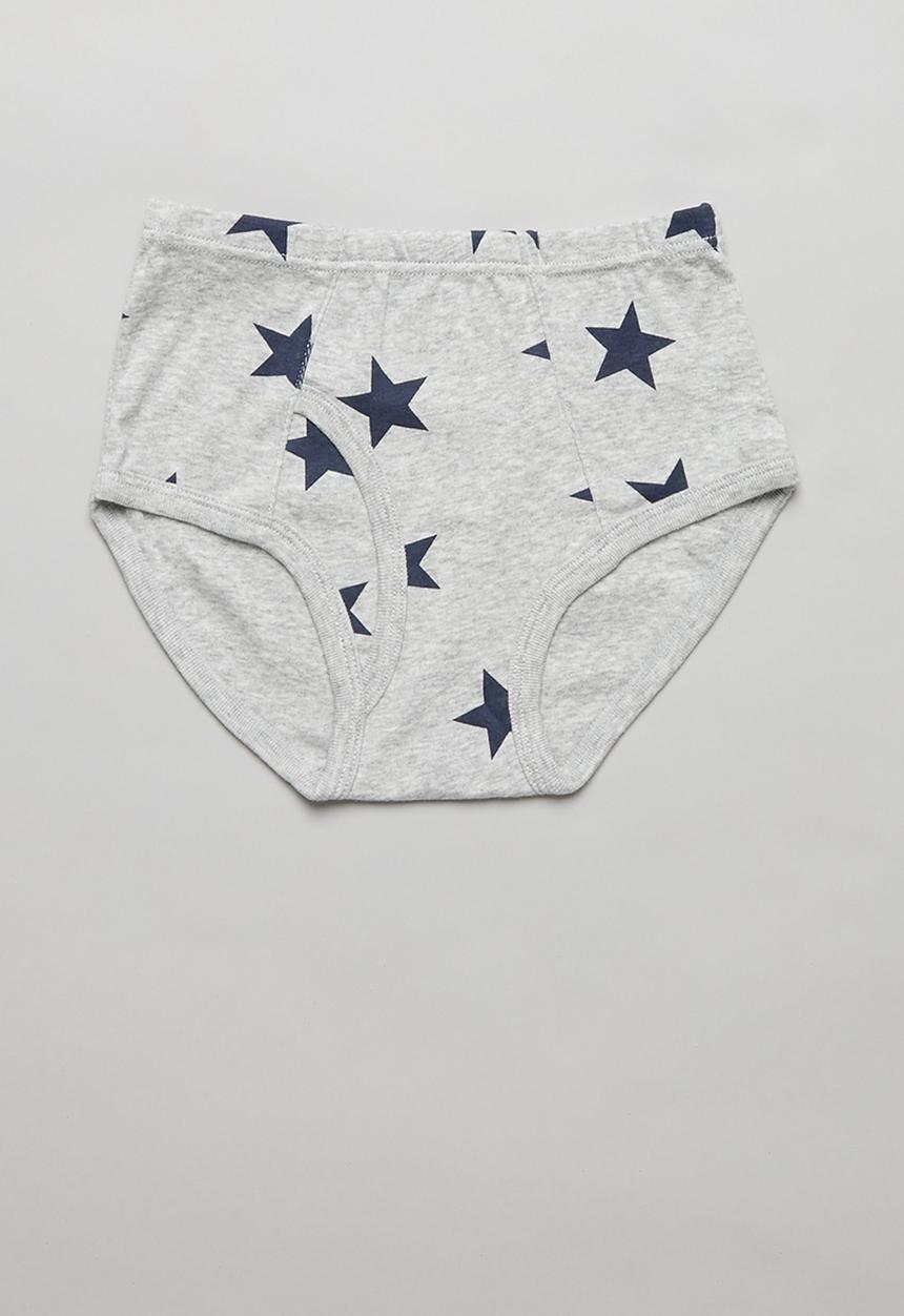 Pop Candy - Boys 3 pack briefs - grey & blue