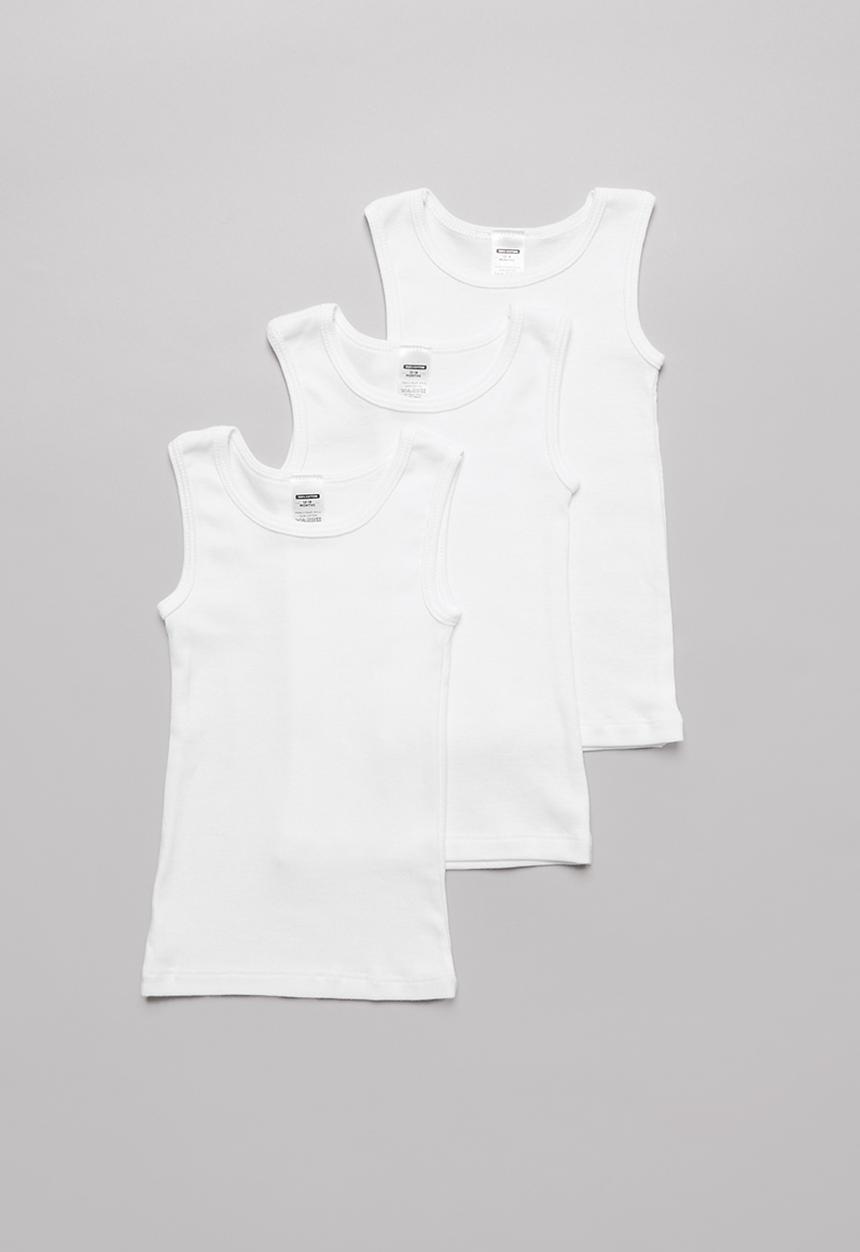 Pop Candy - 3 Pack baby vests - white