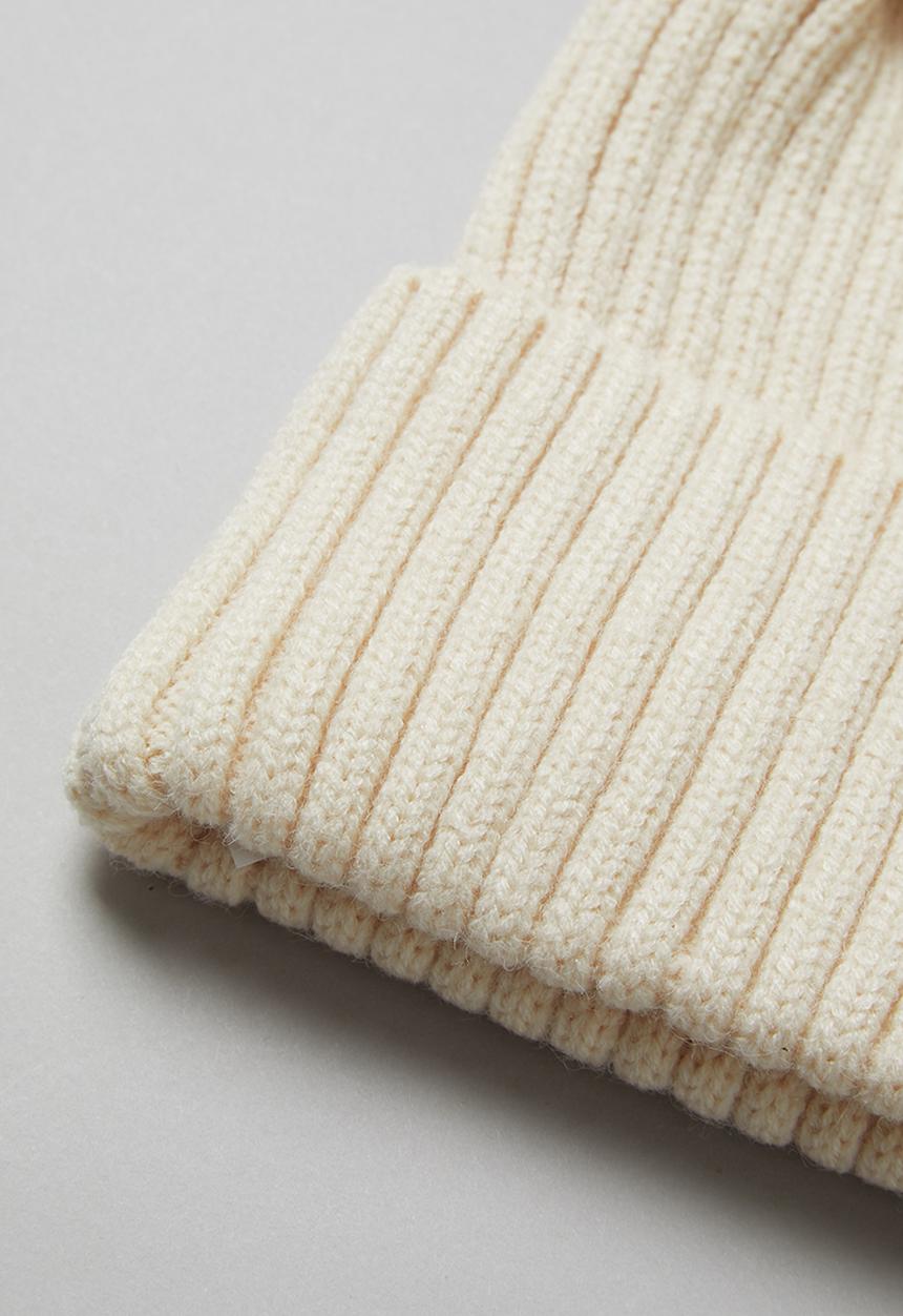 Pop Candy - Girls pom pom beanie - white