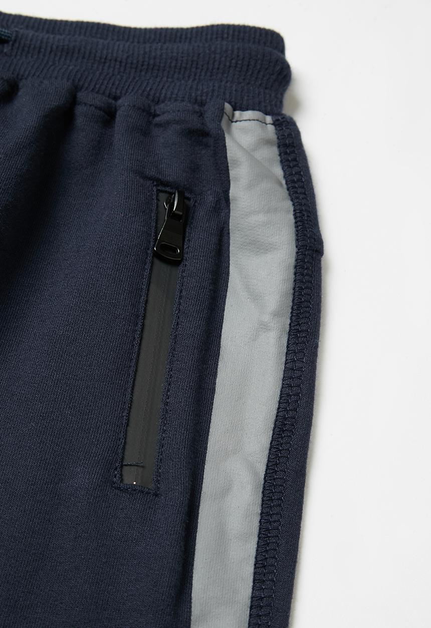 Pop Candy - Boys styled sweatshorts - navy & grey