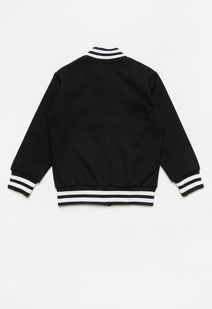 Pop Candy - Boys baseball jacket - black & white