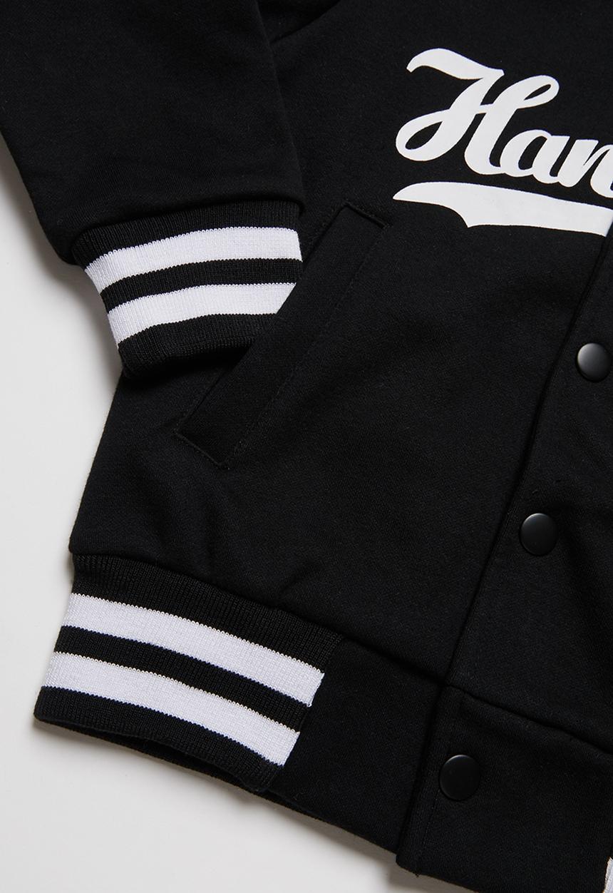 Pop Candy - Boys baseball jacket - black & white