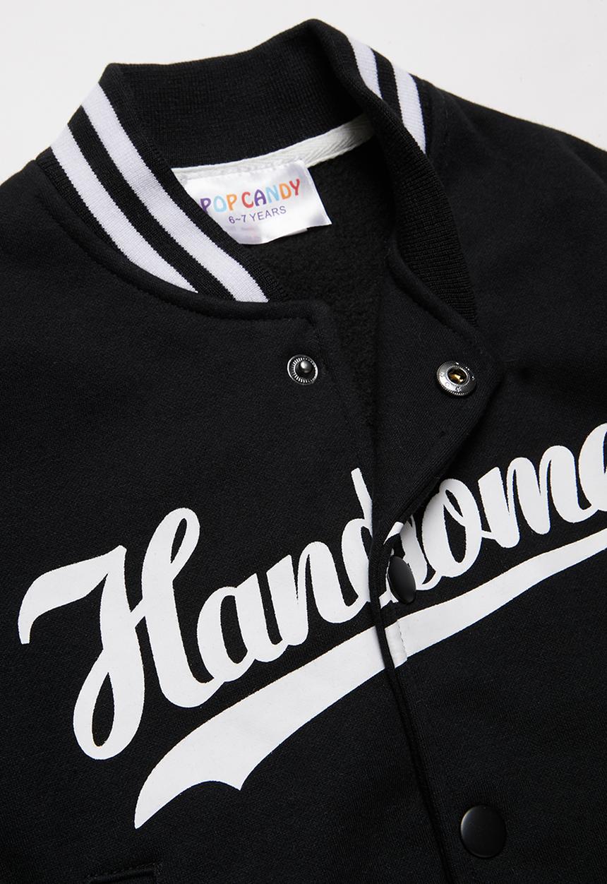 Pop Candy - Boys baseball jacket - black & white