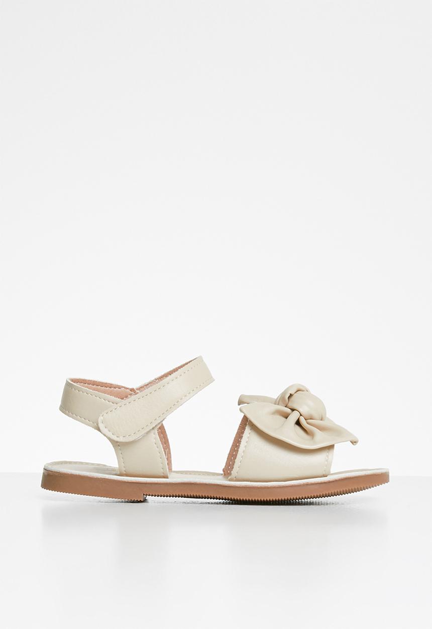 Pop Candy - Girls bow sandal - neutral 