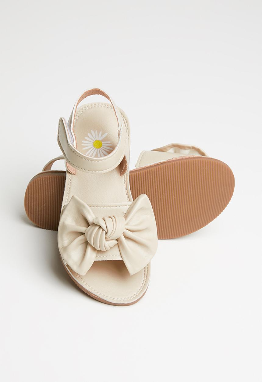 Pop Candy - Girls bow sandal - neutral 