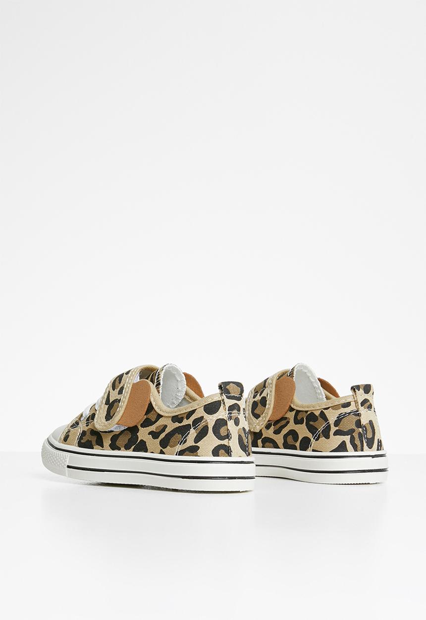 Pop Candy - Girls animal print sneaker - beige