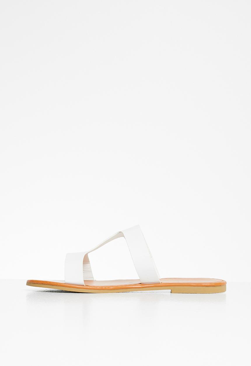 Rebel Republic - Girls slip on sandal - white