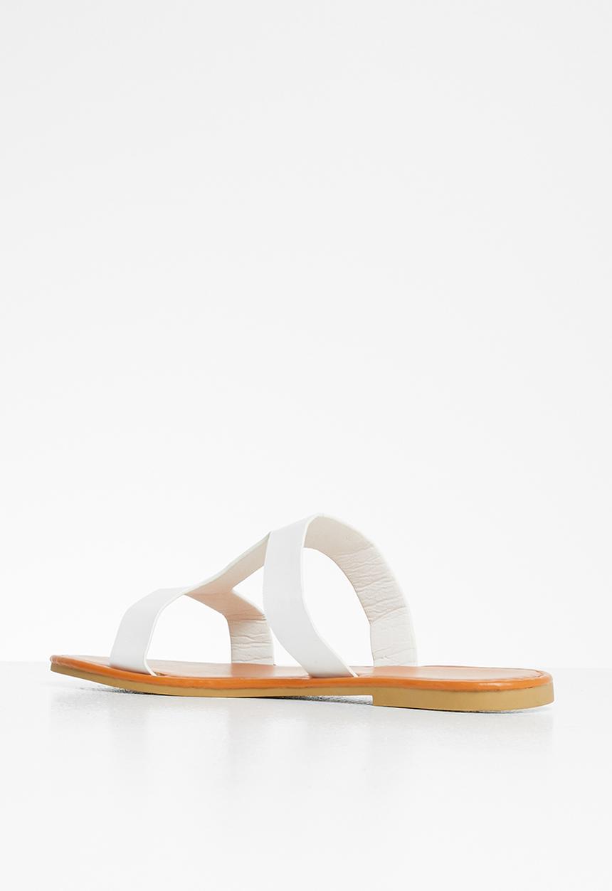 Rebel Republic - Girls slip on sandal - white