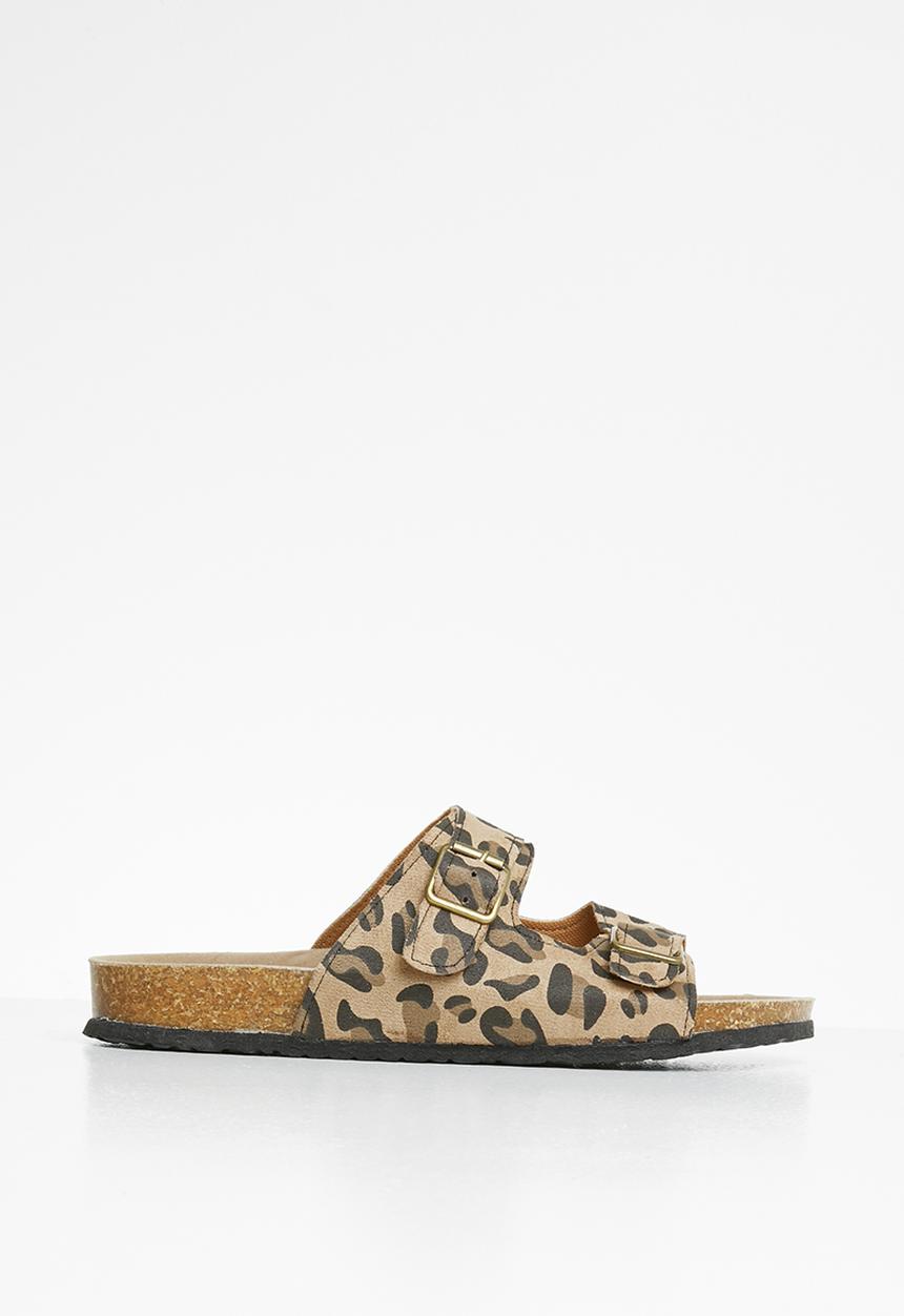 Rebel Republic - Animal print slip on sandal - multi