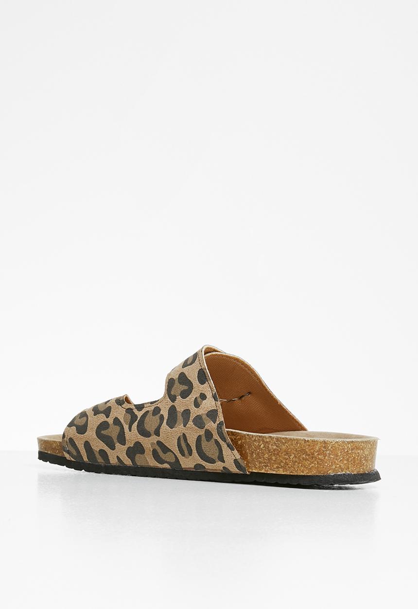 Rebel Republic - Animal print slip on sandal - multi