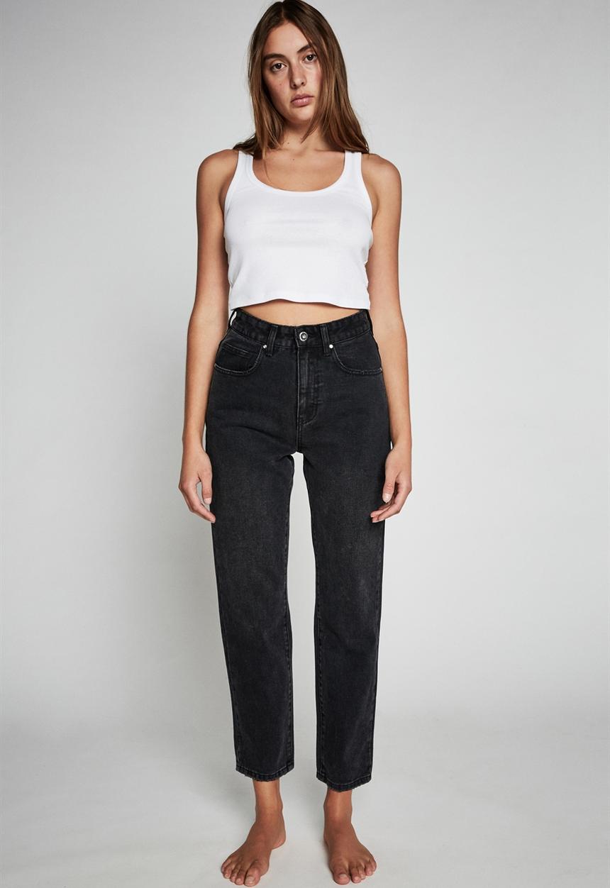 Cotton On - Mom jean - stonewash black