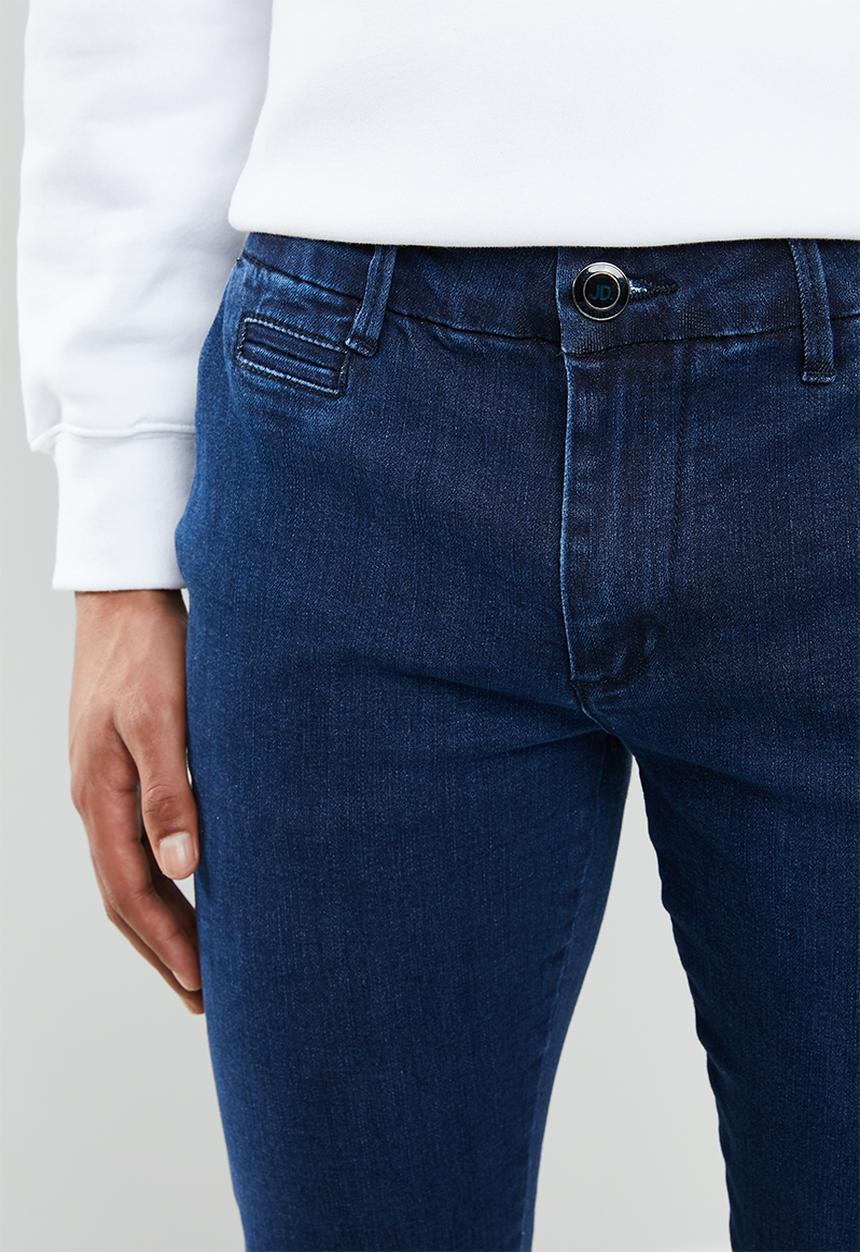 Jonathan D - Slim fit denim jeans with side entry pockets - dark indigo