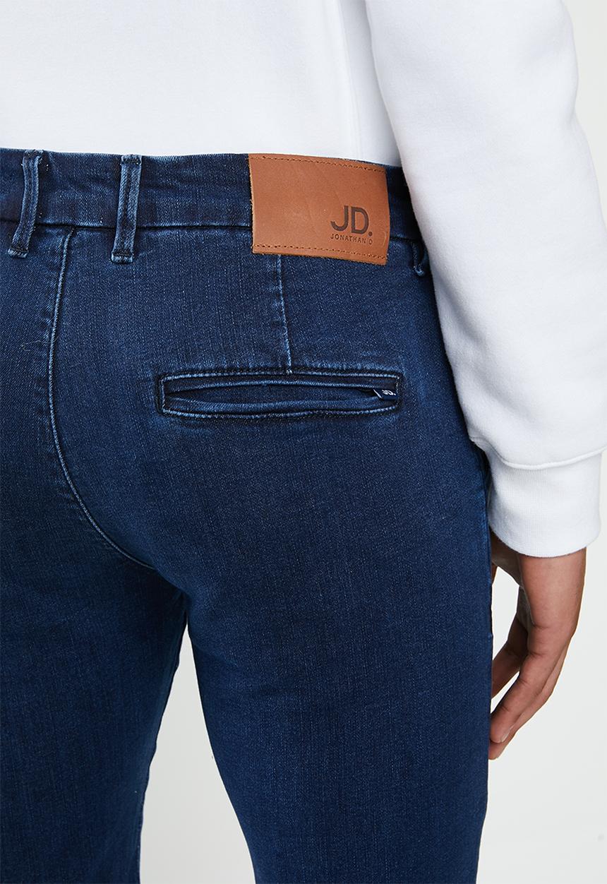 Jonathan D - Slim fit denim jeans with side entry pockets - dark indigo