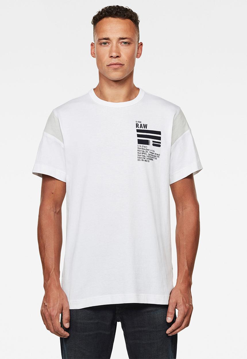 G-STAR - C&s back graphic + loose r short sleeve tee - white