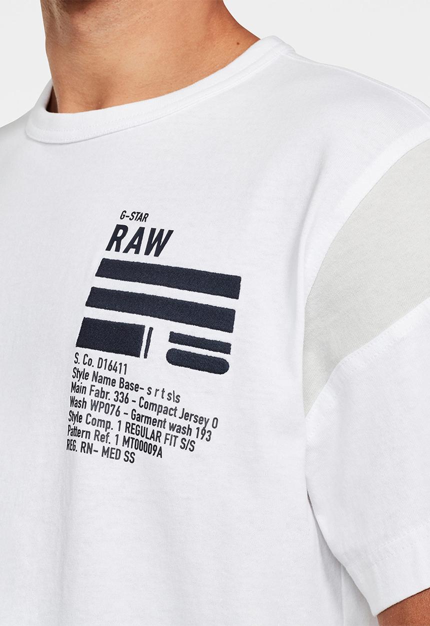 G-STAR - C&s back graphic + loose r short sleeve tee - white