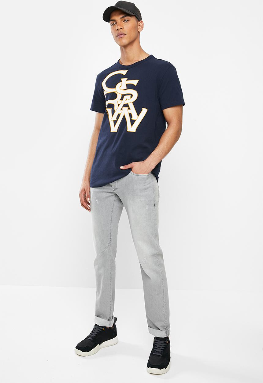G-STAR - Graphic 24 straight r short sleeve tee - blue