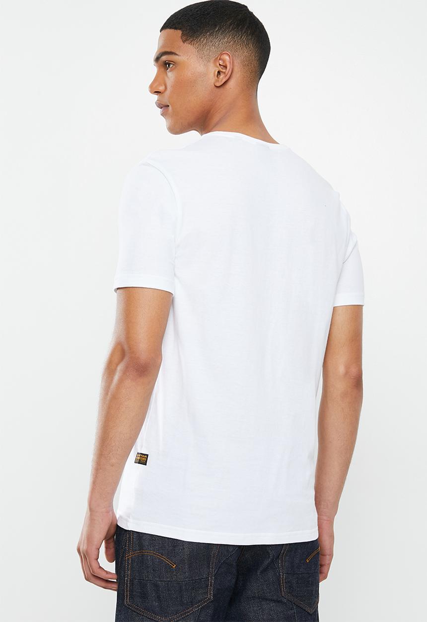 G-STAR - Graphic 6 slim r short sleeve tee - white
