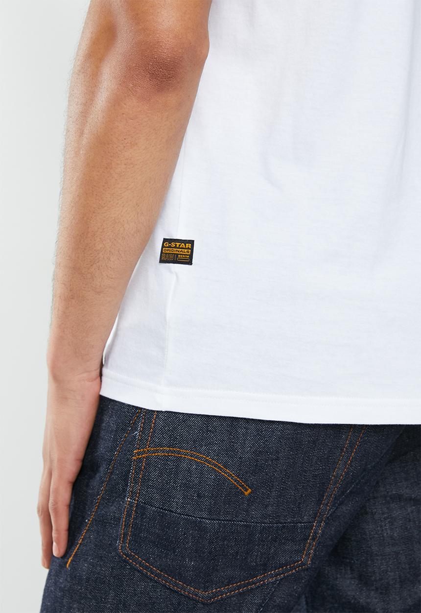 G-STAR - Graphic 6 slim r short sleeve tee - white