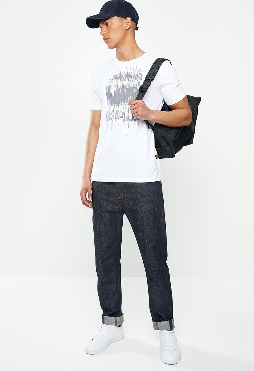 G-STAR - Graphic 6 slim r short sleeve tee - white
