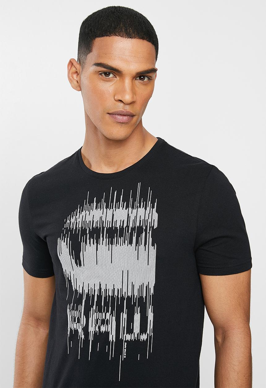 G-STAR - Graphic 6 slim r short sleeve tee - black