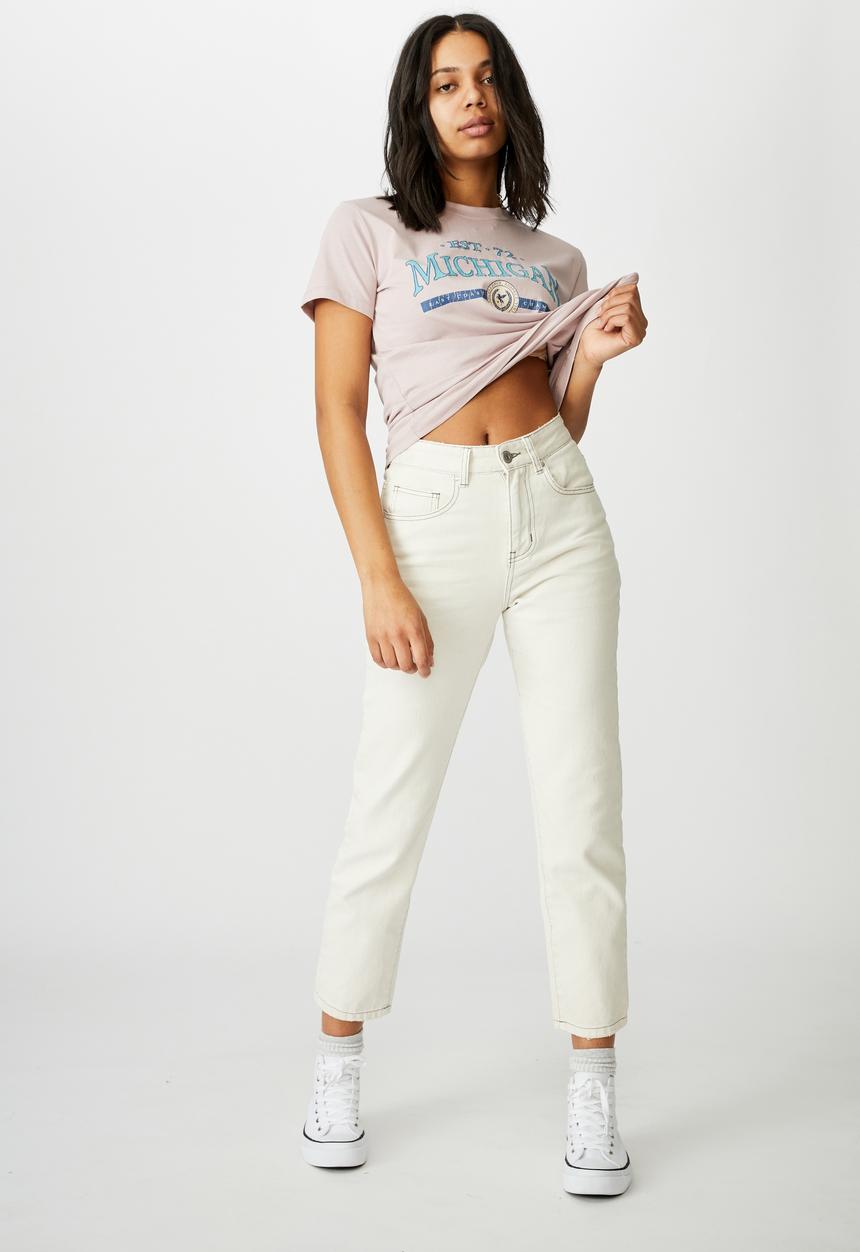 Cotton On - Classic slogan T-shirt - michigan/lilac